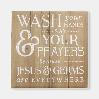 El imán de cocina del baño. Lávate la mano