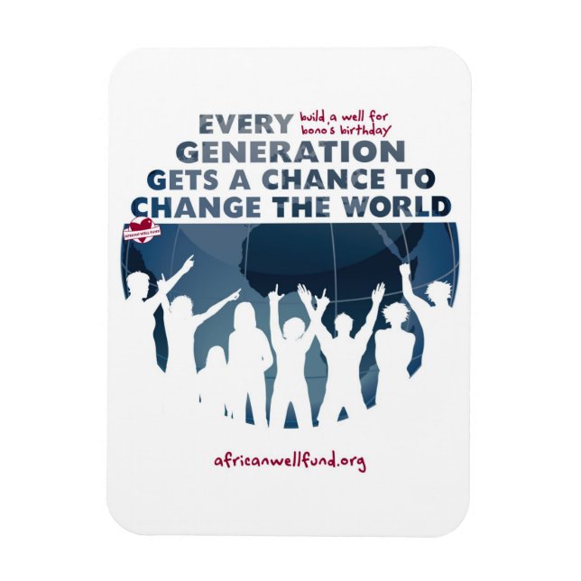 El imán de cumpleaños de AWF Bono (Vertical)