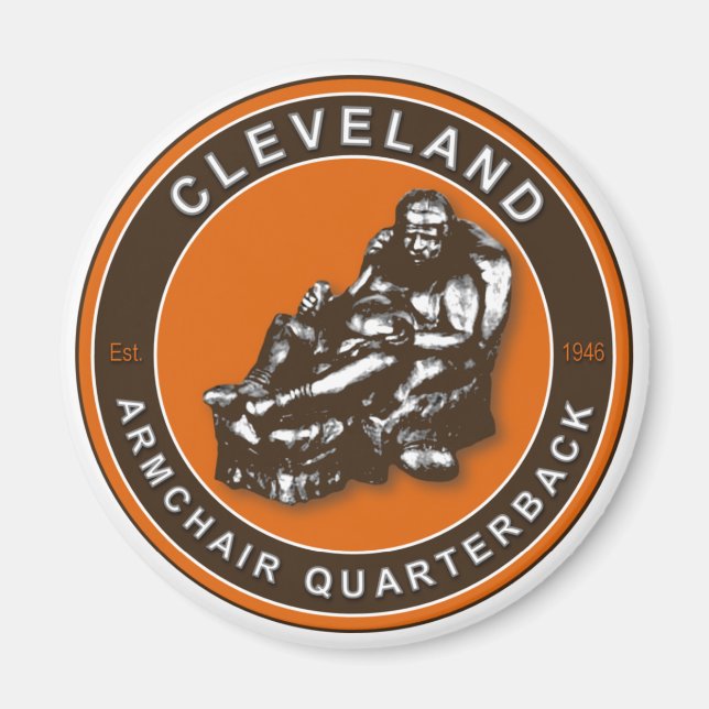 El imán de fútbol QB Cleveland para el sillón (Frente)