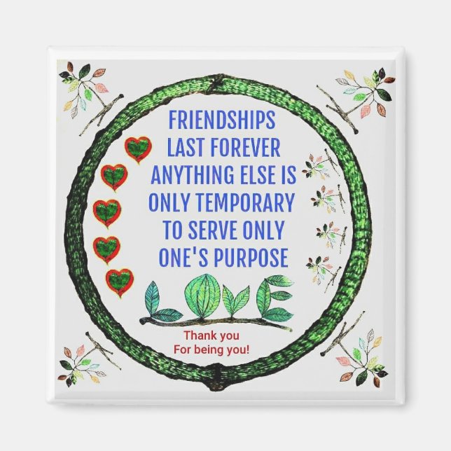 ¡El imán de la amistad para mantener a los amigos  (Frente)