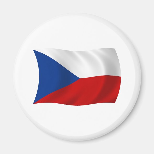 El imán de la bandera de la República Checa (Frente)