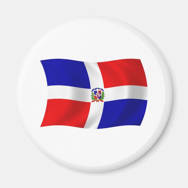 El imán de la bandera de la República Dominicana (Frente)