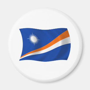 El imán de la bandera de las Islas Marshall