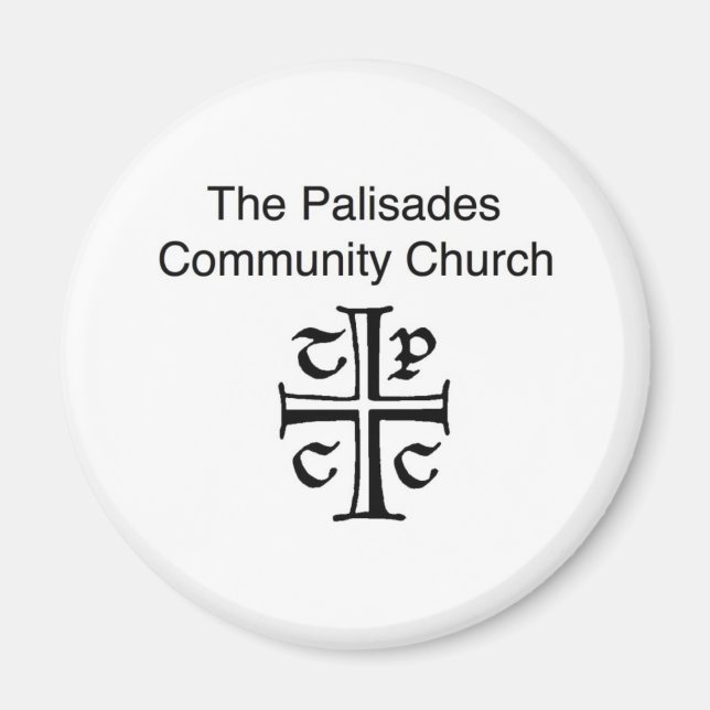 El imán de la Iglesia Comunitaria de Palisades (Frente)
