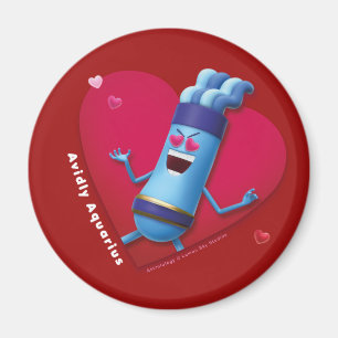 El imán de la nevera de San Valentín para Aquarius