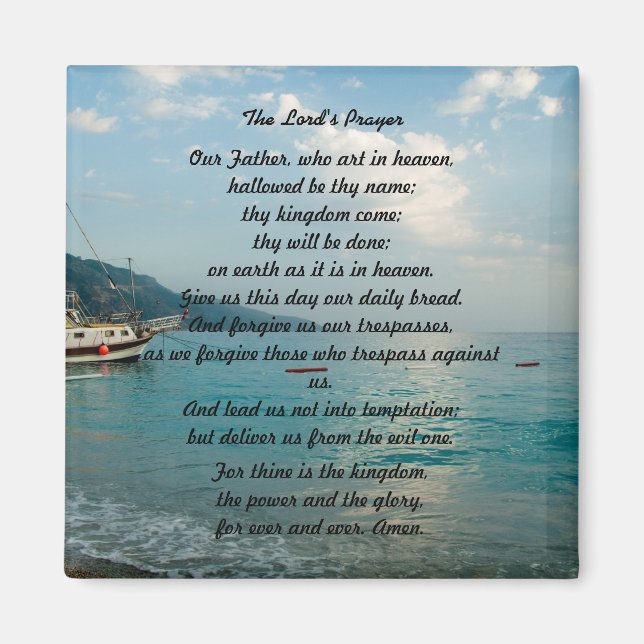 El imán de la oración del Señor (Frente)