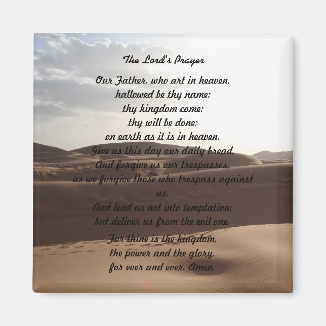 El imán de la oración del Señor (Frente)