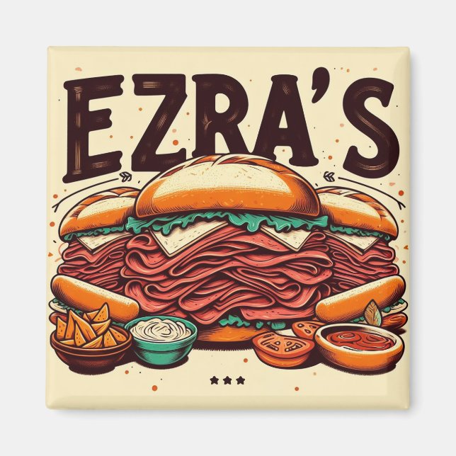 El imán de la Plaza Deli de Ezra (Frente)