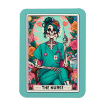 El imán de la tarjeta de enfermera Tarot