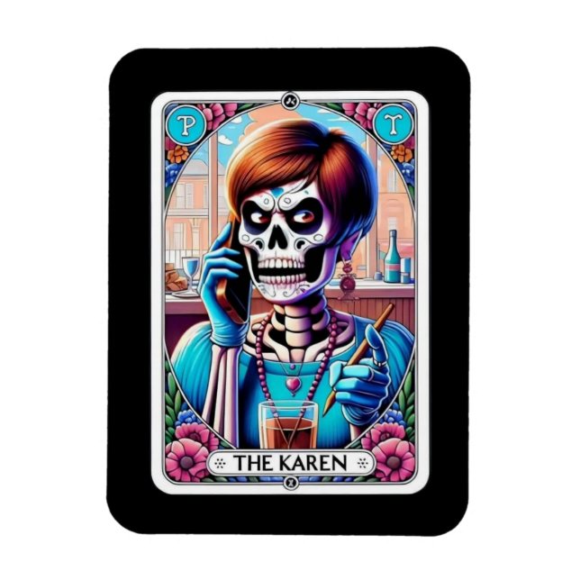 El imán de la tarjeta Karen Tarot (Vertical)