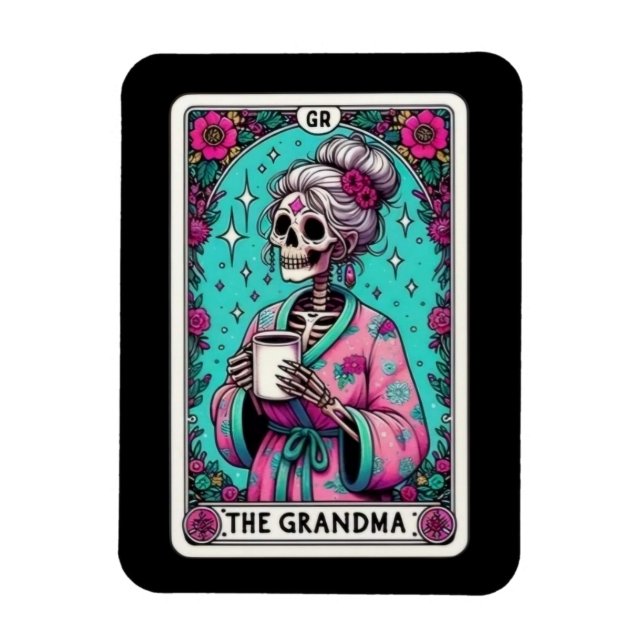 El imán de la tarjeta Tarot de la abuela (Vertical)