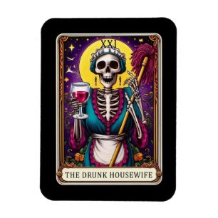 El imán de la tarjeta Tarot de la ama de casa ebri