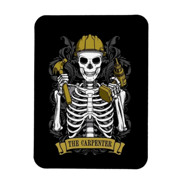 El imán de la tarjeta Tarot del carpintero (Vertical)
