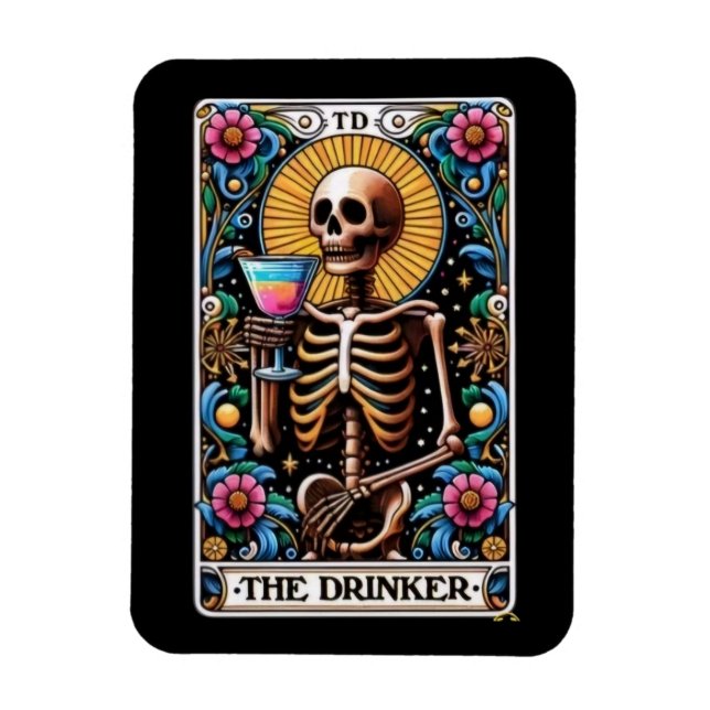 El imán de la tarjeta Tarot para bebedores (Vertical)