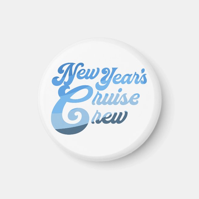El imán de la tripulación de crucero de Año Nuevo (Frente)
