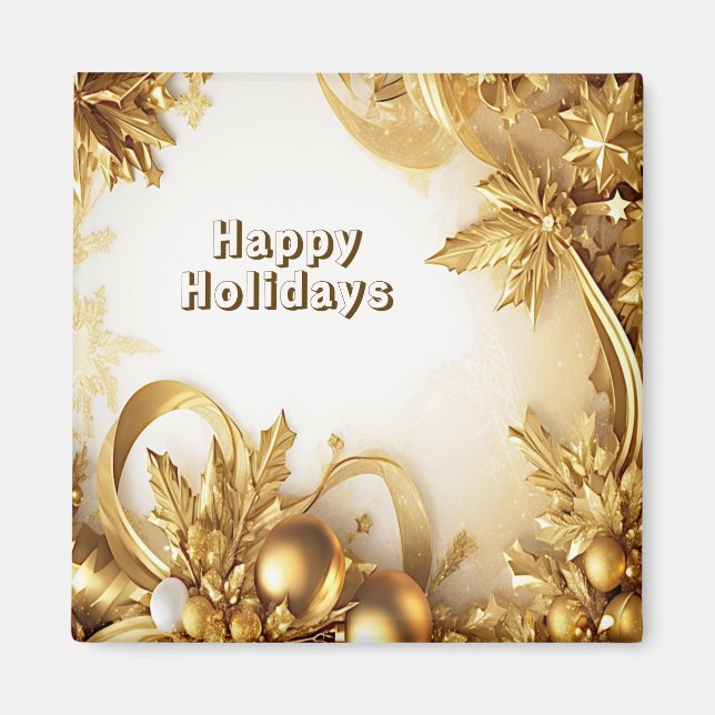 El imán de los Navidades de vacaciones de Golden L (Frente)