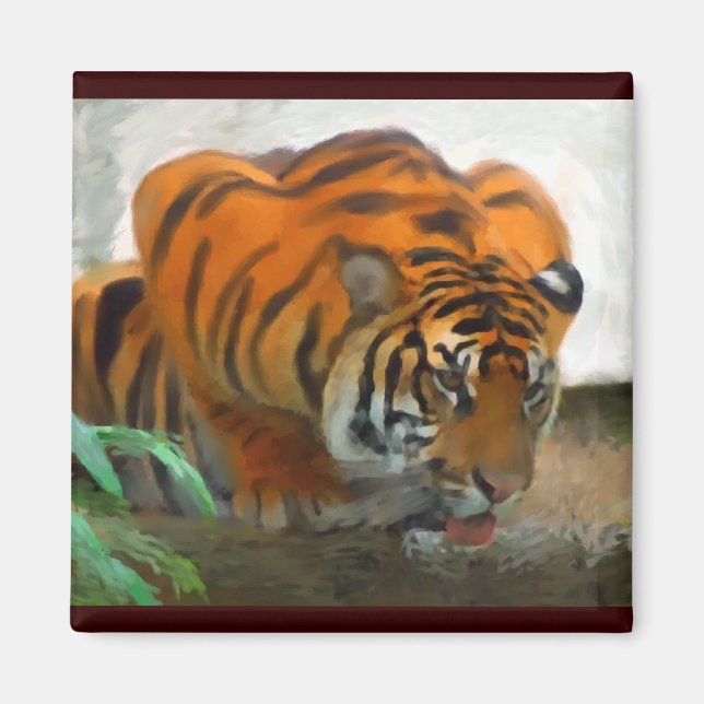 El imán de los tigres en cuclillas (Frente)