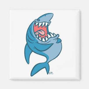 El imán de risa del dibujo animado del tiburón