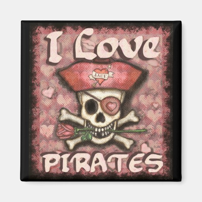 El imán de San Valentín del pirata Lover (Frente)