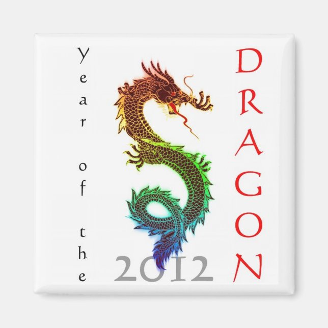 El imán del año del dragón 2012 (Frente)