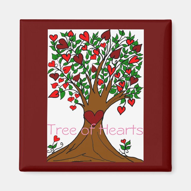 El imán del árbol de los corazones (Frente)