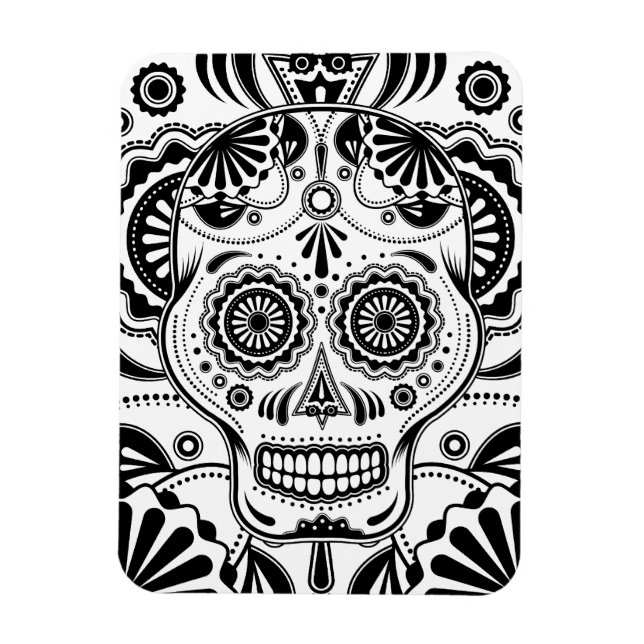 El imán del "Día de los Muertos" con el arte de la (Vertical)
