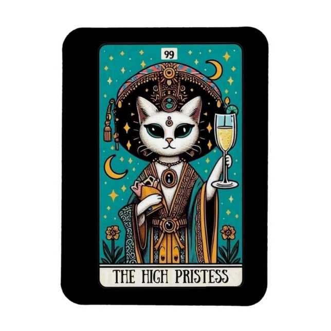 El imán del gato tarot, alto sacerdote (Vertical)