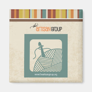 El imán del grupo de artesanos (crochet)