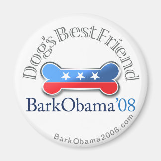 El imán del perro Bark Obama como mejor amigo