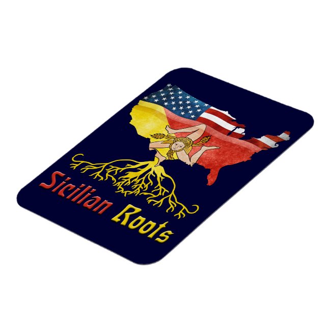 El imán Flexi de las raíces sicilianas de Estados  (Lado Izquierdo)
