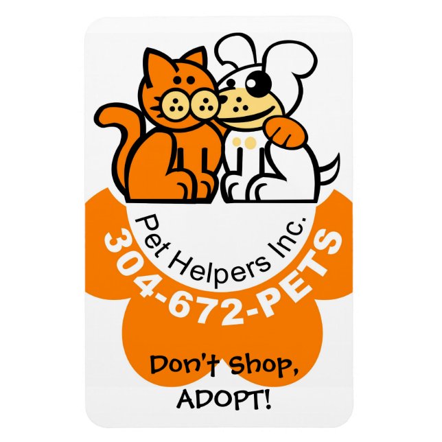 El imán Flexi de mascota Helper (Vertical)