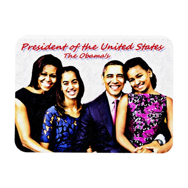 El imán flexi premium de Obama (Horizontal)