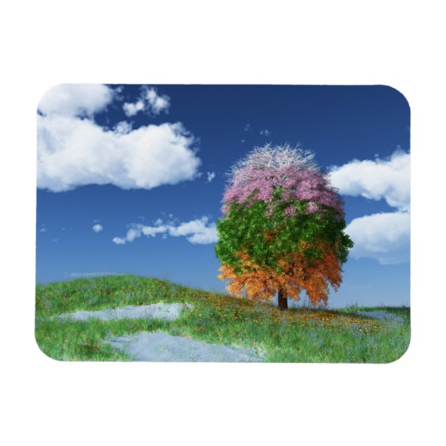 El imán flexible del árbol de temporada (Horizontal)