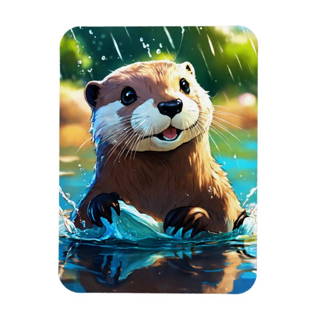 El imán fotográfico flexible del oso (Vertical)