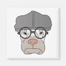 El imán gruñón de Gentlemans - arte de Irina Kolby