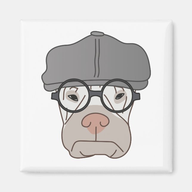 El imán gruñón de Gentlemans - arte de Irina Kolby (Frente)