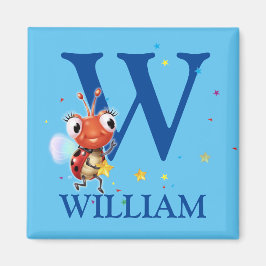 El imán inicial de frigorífico de mariquita del ni