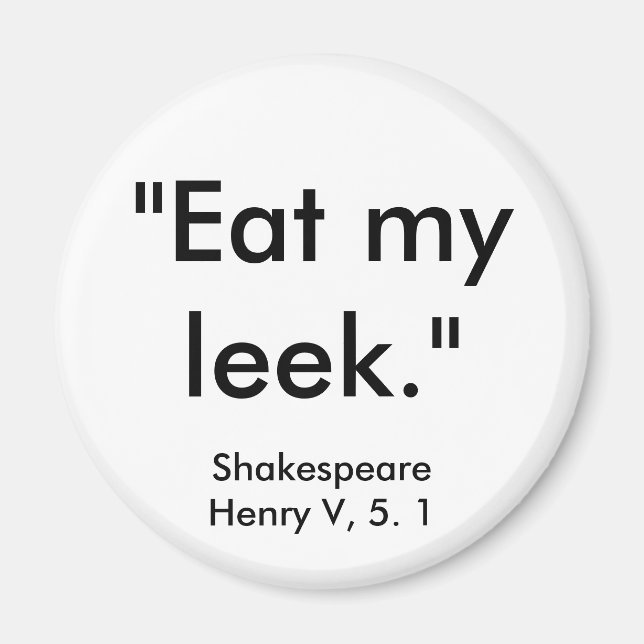 El imán insultante de Shakespeare (Frente)