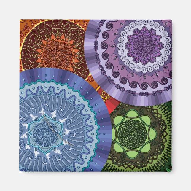 El imán Mandalas de los elementos (Frente)