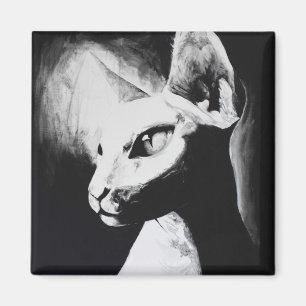El imán original del arte del gato de Sphynx