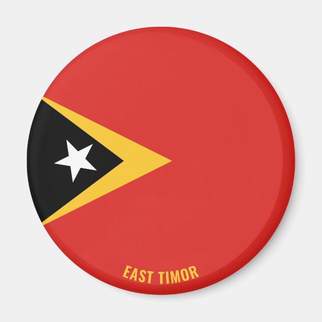 El imán patriótico de Timor Oriental con encanto (Frente)