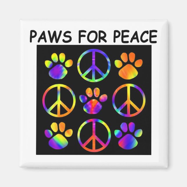 El imán Paws for Peace (Frente)