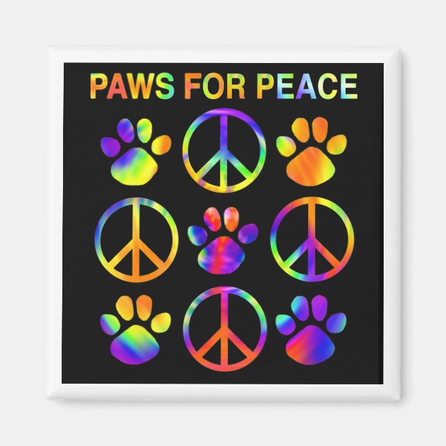 El imán Paws for Peace (Frente)