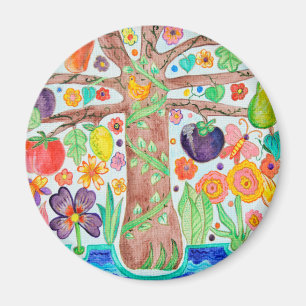 El imán redondo del árbol de la vida