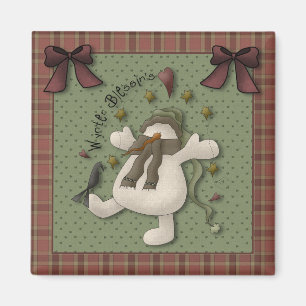 El imán Snowman de Wynter Blessin