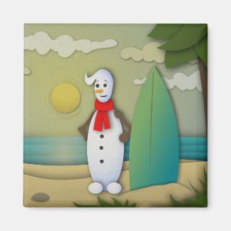 El imán Snowman en verano