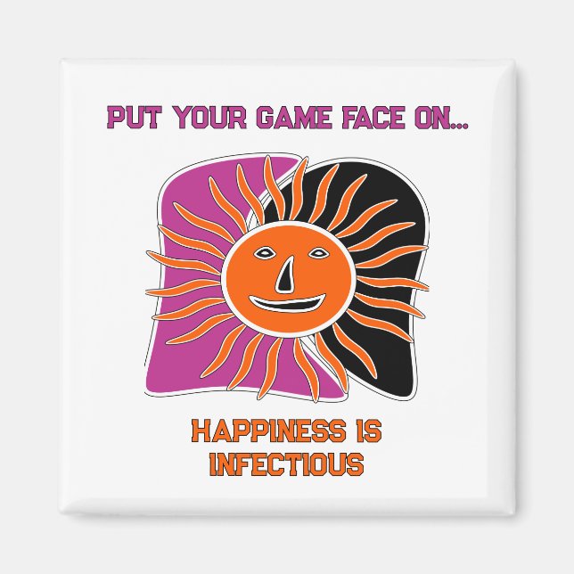 El imán sonriente de la cara del sol (Frente)