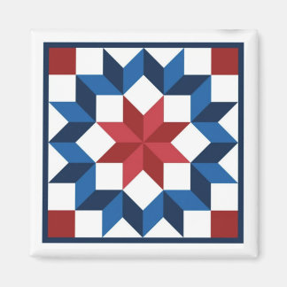 El imán Star Barn Quilt del Carpintero