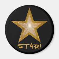 El imán 'STAR!' del refrigerador de la estrella de