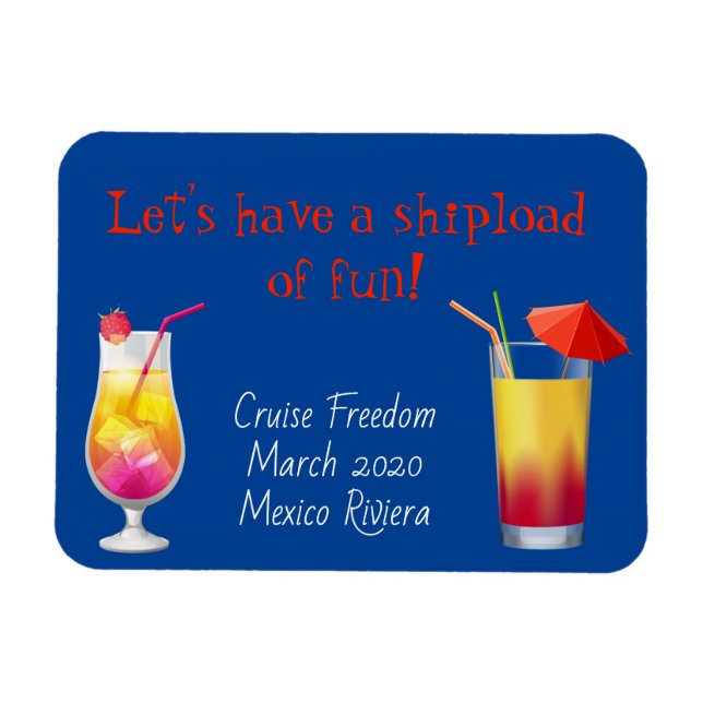 El imán Stateroom de la Puerta Cruse bebe cócteles (Horizontal)